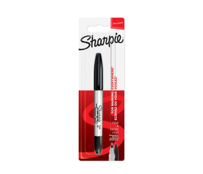 Product image for SHARPIE PERMANENT MARKER BLACK TWIN TIP