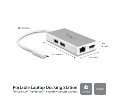 Product image for USB C Multiport Adapter - Aluminum - Pow