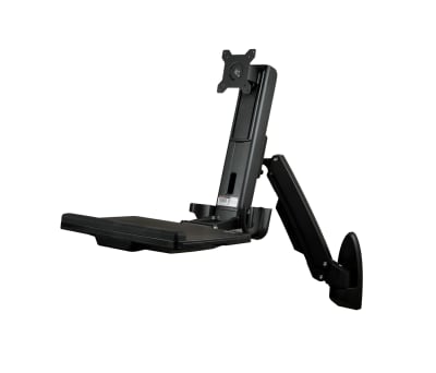 Product image for Wall Mounted Sit Stand Desk - Single Mon