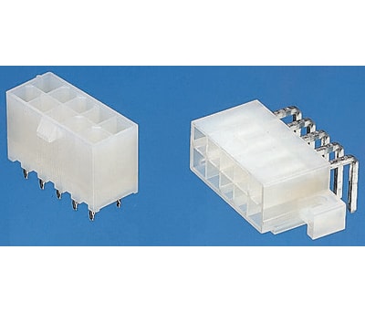 Product image for HEADER 4.20MM, DUAL ROW, RA,PCB LOCK, 4W