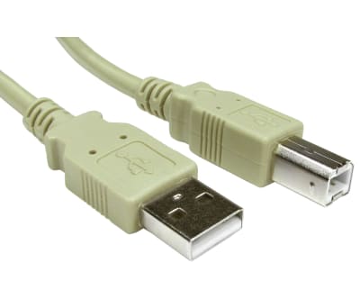 Product image for 3mtr USB 2.0 A M - B M Cable - Beige