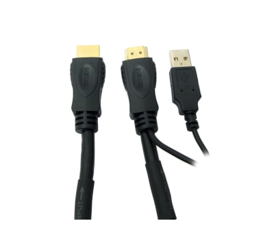 Product image for 15mtr Active HDMI M-M HS+E Cable - Black