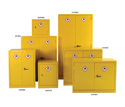 Product image for Hazardous substance cabinet with shelf