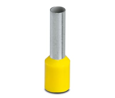 Product image for FERRULE, LENGTH 20 MM, COLOUR YELLOW