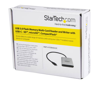 StarTech.com USB 3.0 Flash Memory Multi-Card Reader and Writer with USB-C -  FCREADU3C - Proximity Cards & Readers 