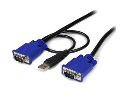 Product image for 15 ft 2-in-1 Ultra Thin USB KVM Cable