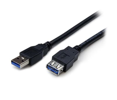 Product image for 2m Black SuperSpeed USB 3.0 Extension Ca