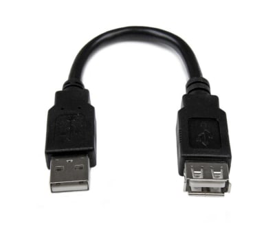 Product image for 6IN USB 2.0 EXTENSION ADAPTER CABLE A TO