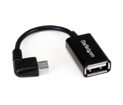 Product image for 5in Right Angle Micro USB to USB OTG Hos