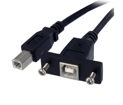 Product image for 1 FT PANEL MOUNT USB CABLE B TO B - F/M