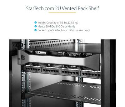 Product image for 2U 16IN UNIVERSAL VENTED RACK MOUNT CANT