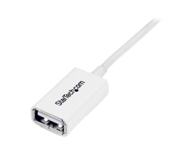 Product image for 1m White USB 2.0 Extension Cable A to A