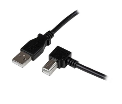 Product image for 1m USB 2.0 A to Right Angle B Cable - M/