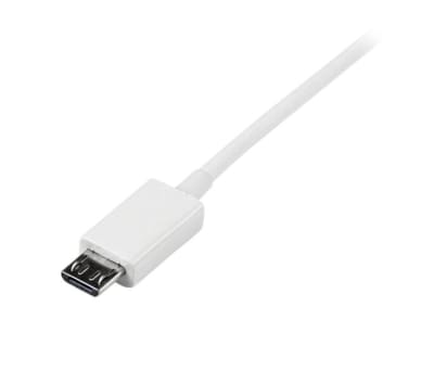 Product image for 2M WHITE MICRO USB CABLE - A TO MICRO B