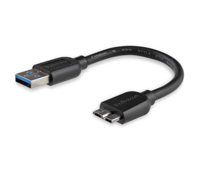 Product image for Slim Micro USB 3.0 Cable - M/M - 15cm (6