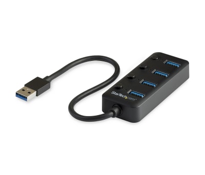 Product image for 4-Port USB 3.0 Hub - 4x USB-A with Indiv