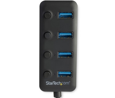 Product image for 4-Port USB 3.0 Hub - 4x USB-A with Indiv