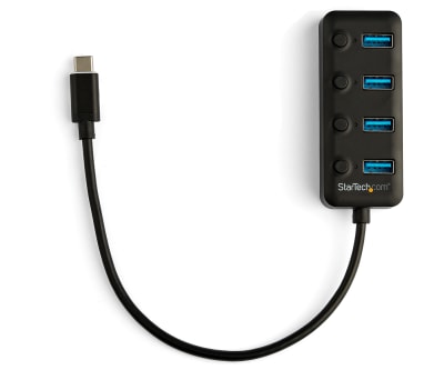 Product image for 4-Port USB-C Hub - 4x USB-A with Individ