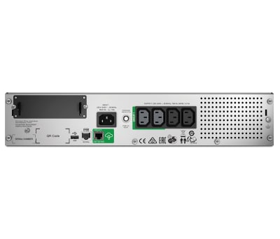 Product image for APC 750VA Rack Mount UPS Uninterruptible Power Supply, 230V Output, 500W - Line Interactive