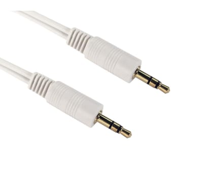 Product image for 3MTR 3.5MM STEREO M-M GOLD + WHITE CABLE