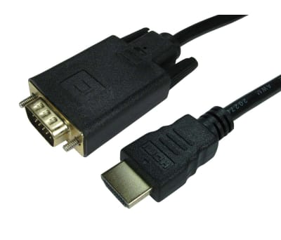 Product image for 1MTR HDMI TO VGA CABLE GOLD PLATED