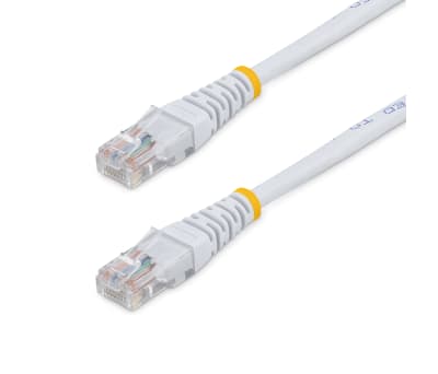 Product image for 15 M WHITE MOLDED CAT5E UTP PATCH CABLE