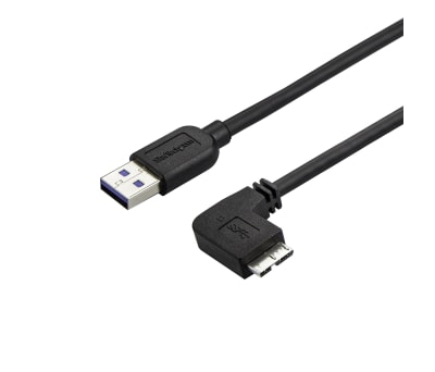 Product image for 1M USB 3.0 A TO MICRO B RIGHT ANGLE SLIM