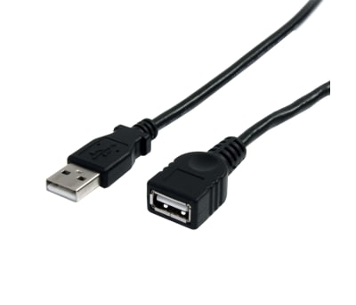 Product image for 10FT BLACK USB 2.0 EXTENSION CABLE A TO