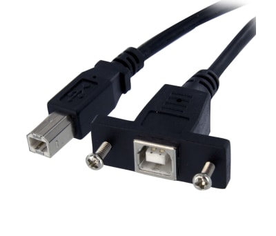 Product image for 3 FT PANEL MOUNT USB CABLE B TO B - F/M