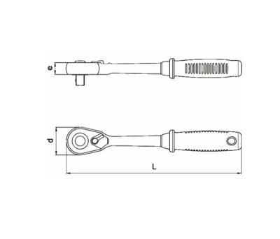 Product image for RS PRO 3/8 in Ratchet Handle With Quick Release Handle