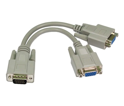 Product image for RS PRO VGA Cables to VGA Cables cable, Male to Female, 200mm