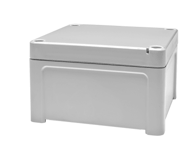 Product image for RS PRO Light Grey Polycarbonate General Purpose Enclosure, IP65, 110 x 110 x 65mm