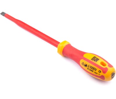 Product image for RS PRO INSULATED SLOTTED SCREWDRIVER (VD