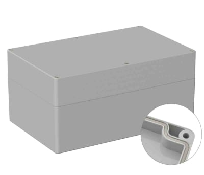 Product image for RS PRO Light Grey Polycarbonate General Purpose Enclosure, IP66, Shielded, 160 x 250 x 119mm
