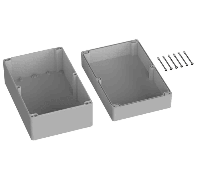 Product image for RS PRO Light Grey Polycarbonate General Purpose Enclosure, IP66, Shielded, 160 x 240.3 x 120mm