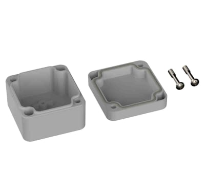 Product image for RS PRO Light Grey ABS General Purpose Enclosure, IP66, Shielded, 50 x 52 x 35mm