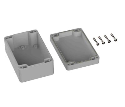 Product image for RS PRO Light Grey ABS General Purpose Enclosure, IP66, Shielded, 80 x 120 x 55mm