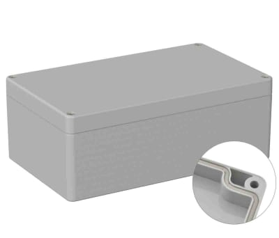 Product image for RS PRO Light Grey ABS General Purpose Enclosure, IP66, Shielded, 120 x 200 x 75mm