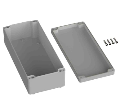 Product image for RS PRO Light Grey ABS General Purpose Enclosure, IP65, Shielded, 150 x 340 x 100mm
