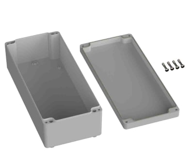 Product image for RS PRO Light Grey ABS General Purpose Enclosure, IP65, Shielded, 150 x 340 x 100mm