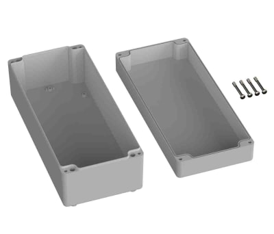 Product image for RS PRO Light Grey ABS General Purpose Enclosure, IP66, Shielded, 150 x 340 x 120mm