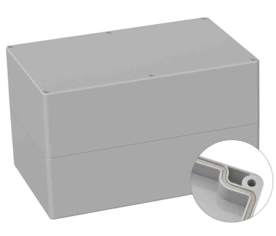 Product image for RS PRO Light Grey ABS General Purpose Enclosure, IP66, Shielded, 160 x 250 x 150mm