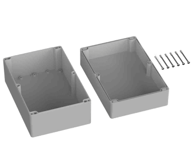 Product image for RS PRO Light Grey ABS General Purpose Enclosure, IP65, Shielded, 230 x 300 x 110mm