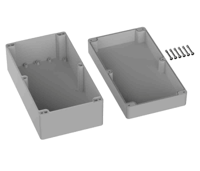 Product image for RS PRO Light Grey ABS General Purpose Enclosure, IP66, Shielded, 200 x 360 x 149.5mm