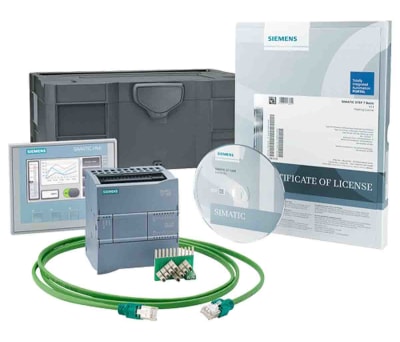 Product image for Siemens S7-1200 PLC CPU Starter Kit - 8 Inputs, 4 Outputs, For Use With SIMATIC S7-1200 Series, Profinet Networking,