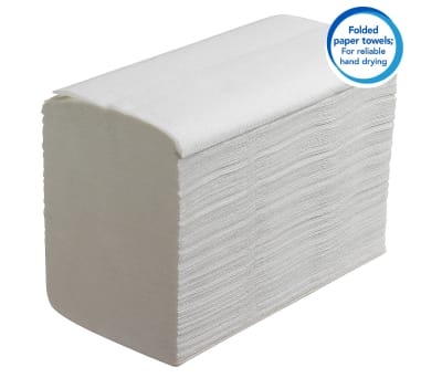 Product image for Kimberly Clark SCOTT ESSENTIAL(TM) Hand Towels Folded White 212 x 200mm Paper Towel, 5100 Sheets