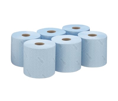 Product image for Kimberly Clark Centrefeed of 4800 Blue WypAll® L10 Food & Hygiene Wiping Paper Paper Wipes for Food Industry, General