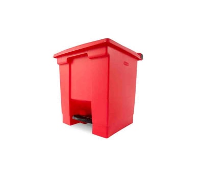 Product image for Rubbermaid Commercial Products Legacy Step-On Containers 30L Red Pedal Plastic Waste Bin