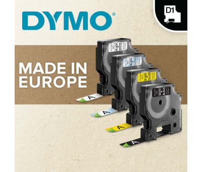 Product image for DYMO D1 BLACK ON RED LABELLING TAPE,9MM