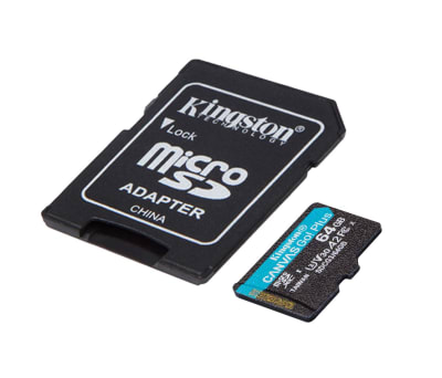 Product image for Kingston 64 GB MicroSDXC Card Class 10